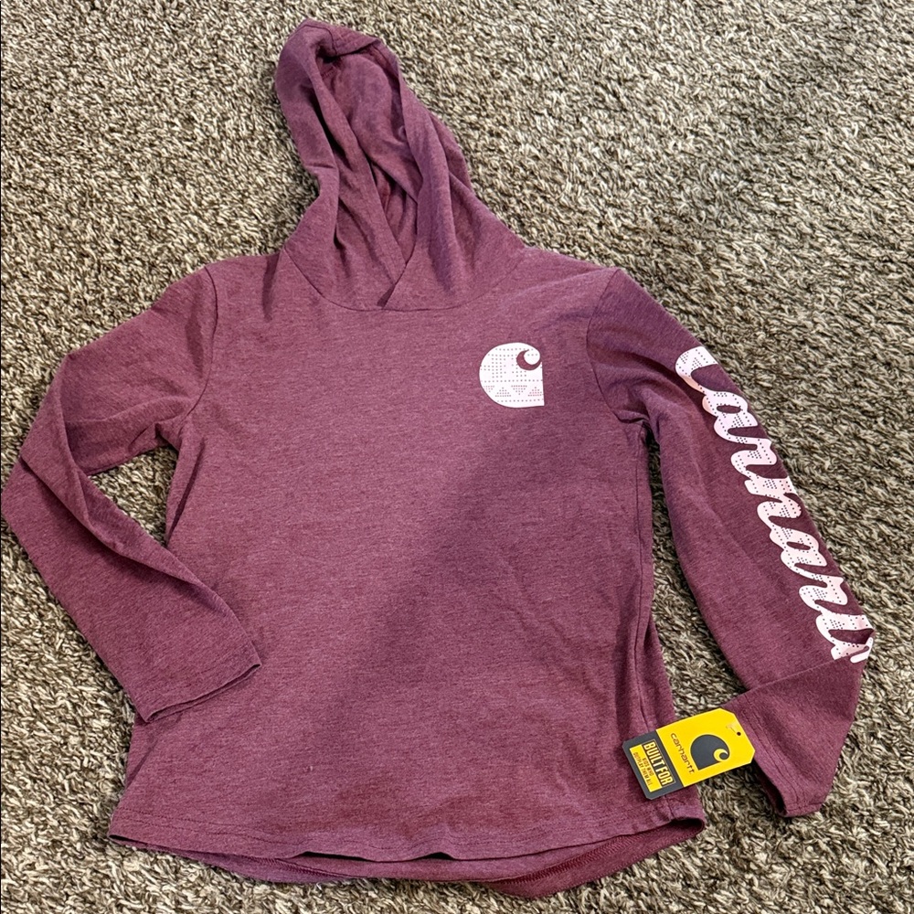 Carhartt Maroon Hoodie with Logo